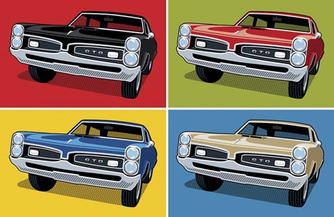 Framed 1967 GTO Classic Car Print