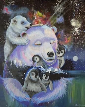 Framed Polar Bear Express Print