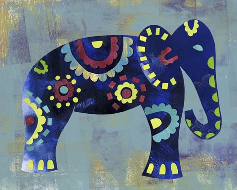 Framed Boho Elephant 2 Print