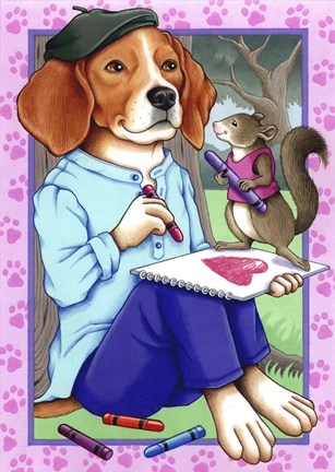 Framed Beagle Artist Print