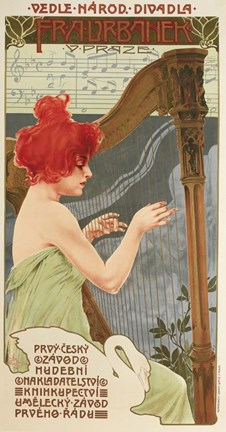 Framed Redhead Harp Print