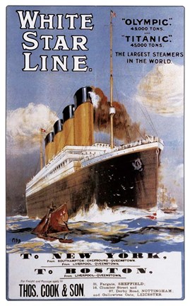 Framed White Star Line Print