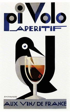 Framed Pi Volo Aperitif Print