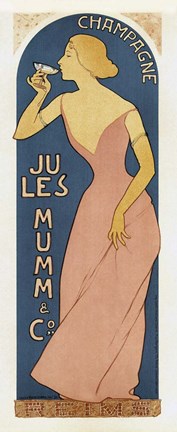 Framed Champagne Ju Les Mumm Print