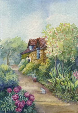 Framed Path to Cottage Print