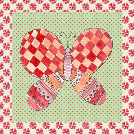 Framed Butterfly Tile Print