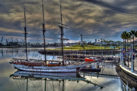 Framed Harbor Town Print