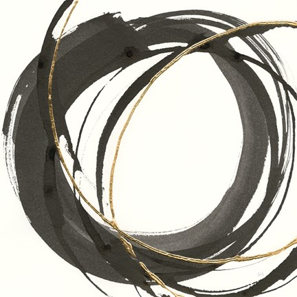 Framed Gilded Enso I Print