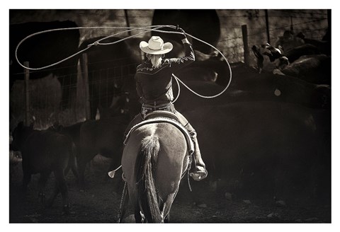 Framed American Cowgirl Print