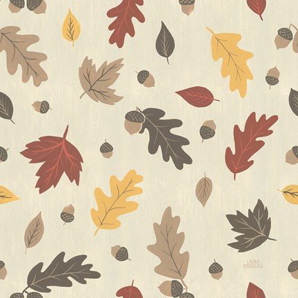 Framed Autumn Garden Pattern IVA Print