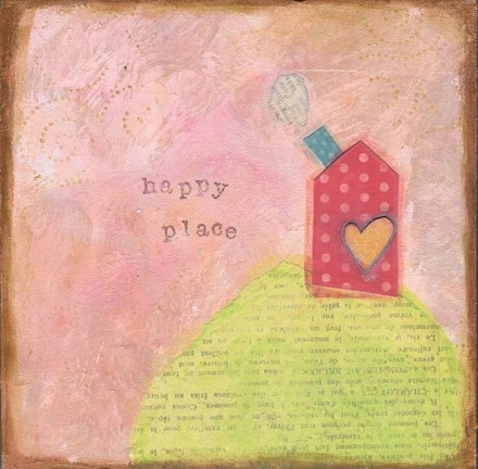 Framed Happy Place Print