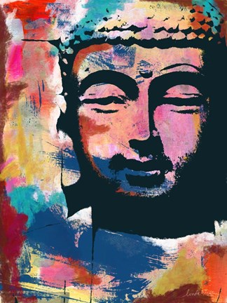 Framed Painted Buddha II Print