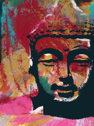 Framed Painted Buddha IV Print