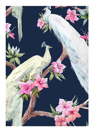 Framed Paradis Birds II Print