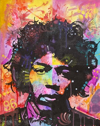 Framed Jimi Hendrix VI Print