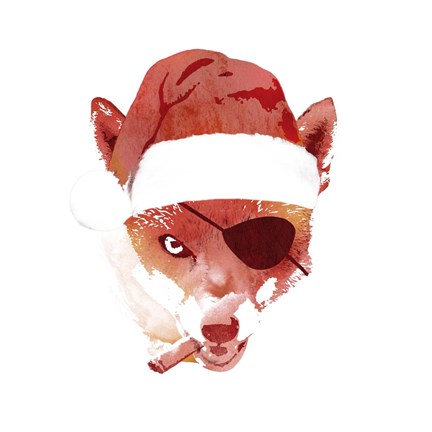 Framed Bad Santa Fox Print