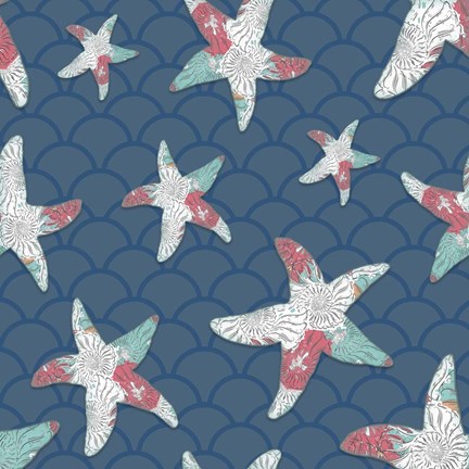 Framed Sea Side BoHo Pattern - Starfish Print