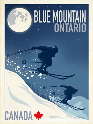 Framed Blue Mountain 1 Print