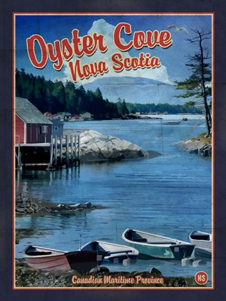 Framed Oyster Cove Nova Scotia Print
