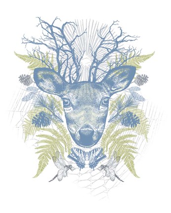 Framed Deer Adventure Print