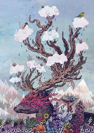 Framed Journeying Spirit (Deer) Print