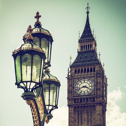 Framed Big Ben and the Royal Lamppost UK Print