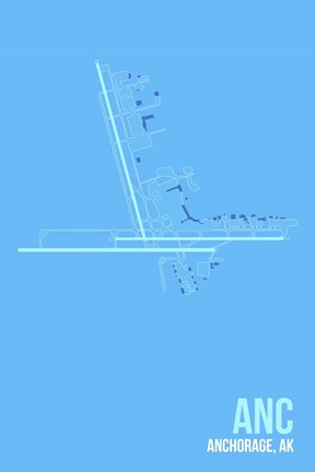 Framed ANC Airport Layout Print