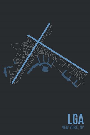 Framed LGA Airport Layout Print