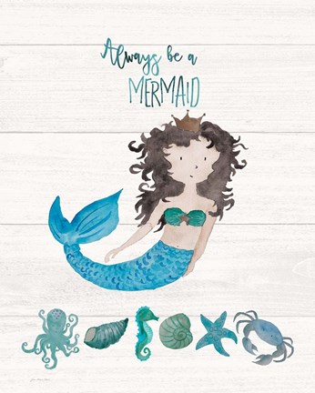 Framed Be A Mermaid Print
