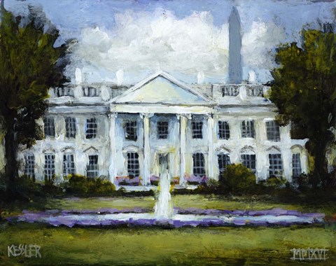 Framed White House Print