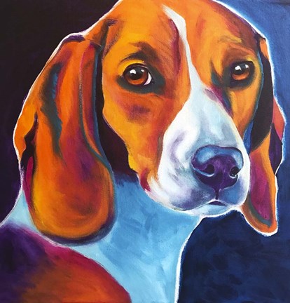 Framed Beagle - Lucy May Print