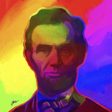 Framed Pop Art Abe Lincoln Print