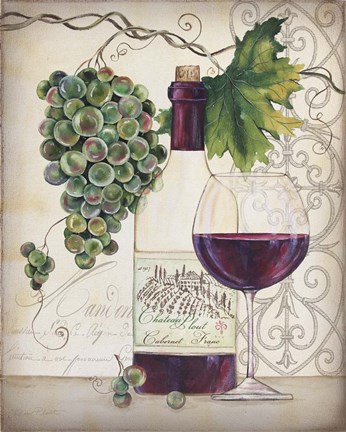 Framed Chateau Plout Wine-B Print