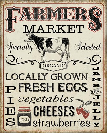 Framed Farmers Organic Market Print