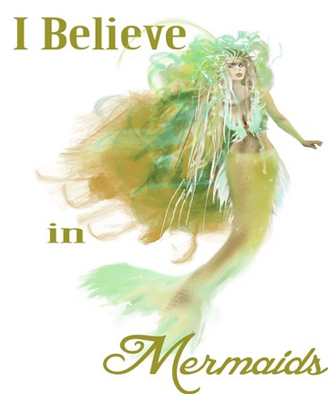Framed I Believe In Mermaids 2 Print