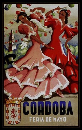 Framed Cordoba Feria De Mayo 1949 Print