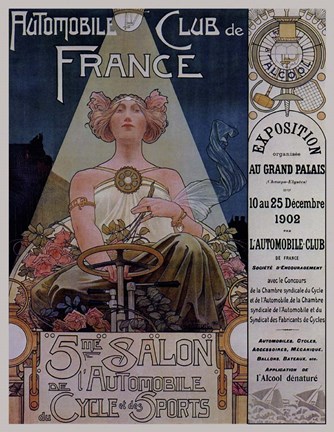 Framed Poster Livemont 1902 Car Dion Bouton Print
