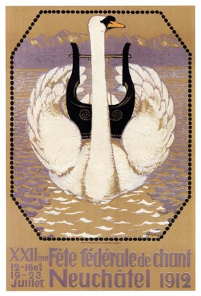 Framed Fete Federale de Chant 1912 Print