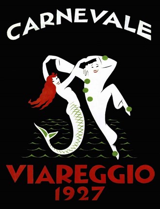 Framed Carnevale Viareggio 1927 Print