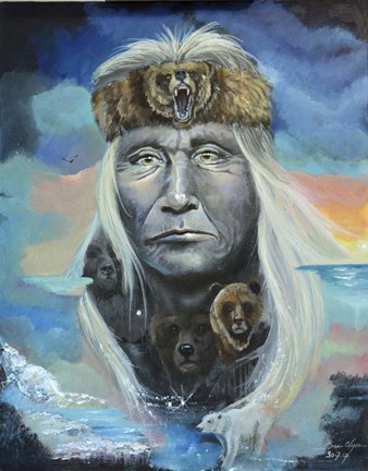 Framed Chief Bear Print