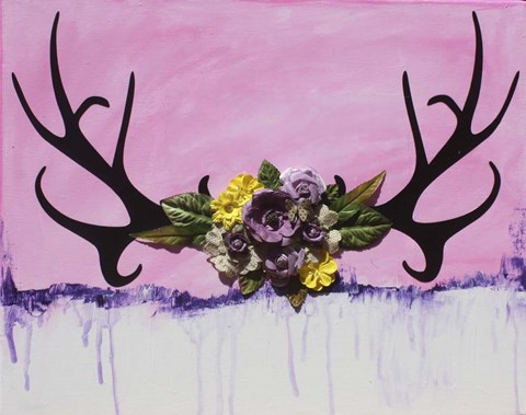 Framed She Antlers Print