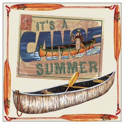 Framed Canoe Summer Print