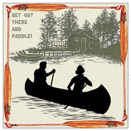 Framed Get Out There Paddle Print