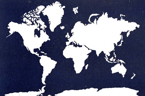 Framed World Map 5 Print