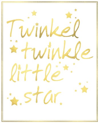 Framed Twinkle Twinkle Little Star Print