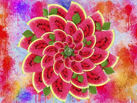 Framed Watermelon Flower Print