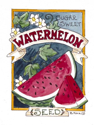 Framed Sugar Sweet Watermelon Print