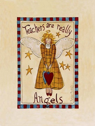 Framed Teaching Angel Print