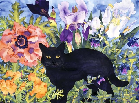 Framed Black Cat Magic Print