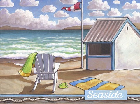 Framed Seaside Beach Print